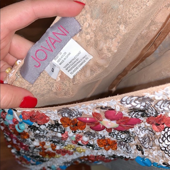 Beautiful JOVANI sequin floral dress! - Picture 8 of 8